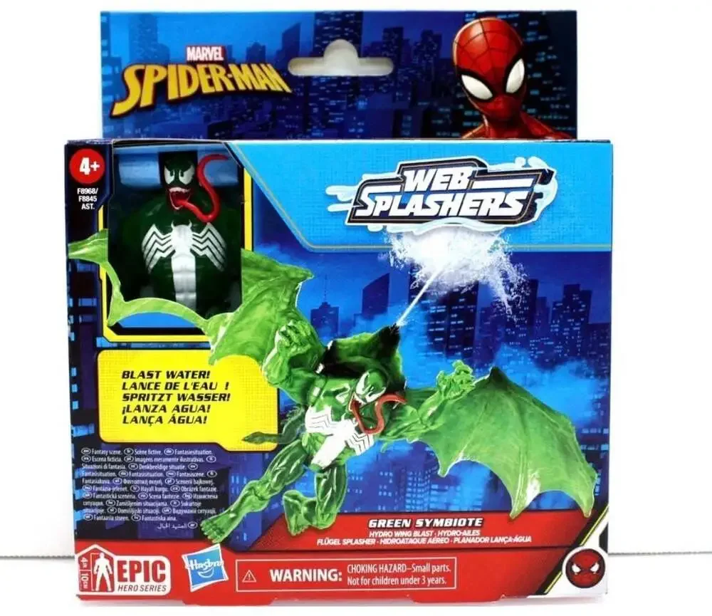 Marvel Spider-Man Epic Hero Series Web Splashers Green Symbiote Action‎ Figure